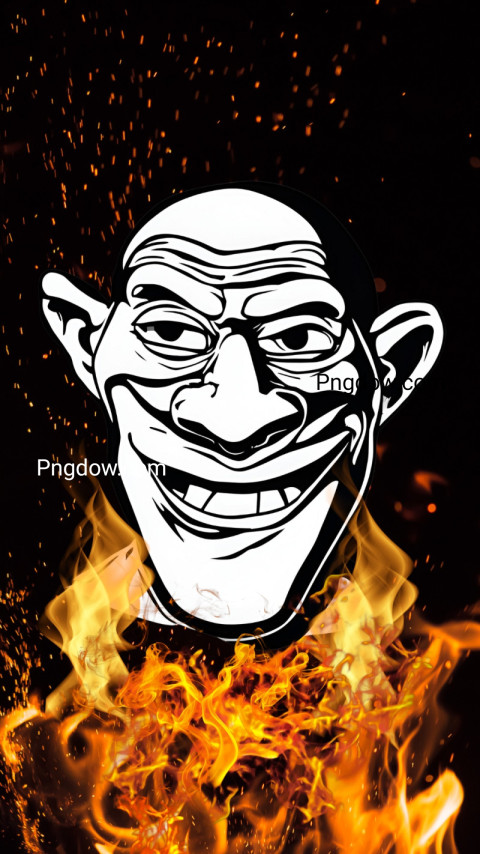 Download Black Troll Face Wallpaper, background, images