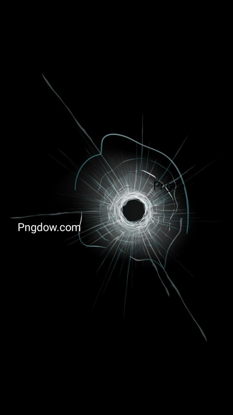 Bullet hole on black background for free