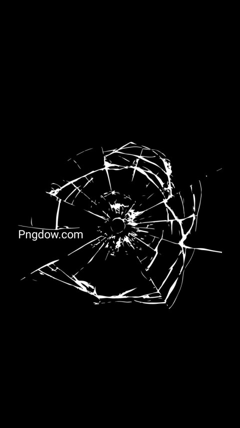 Shattered glass pieces on dark wallpaper, vector graphic