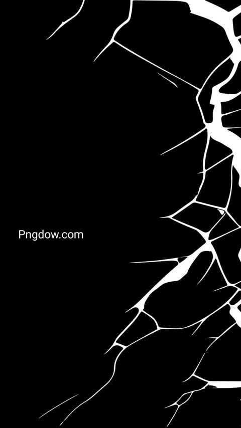 Monochrome drawing of a crack in the wall on a black background, wallpaper