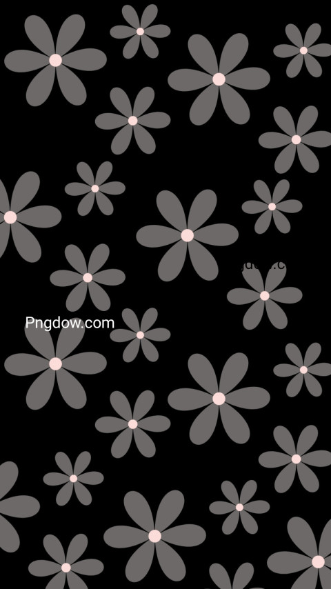 Black and white floral pattern wallpaper