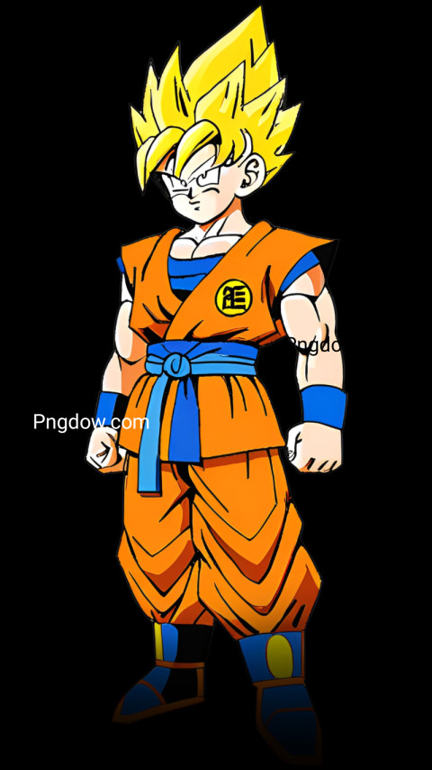 A black wallpaper featuring multiple images of Goku from the Dragon Ball series