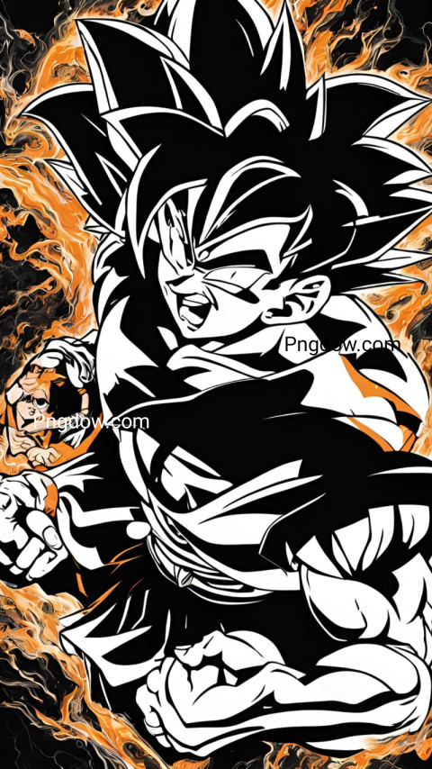 A repetitive pattern of Dragon Ball Z wallpaper featuring Goku Black