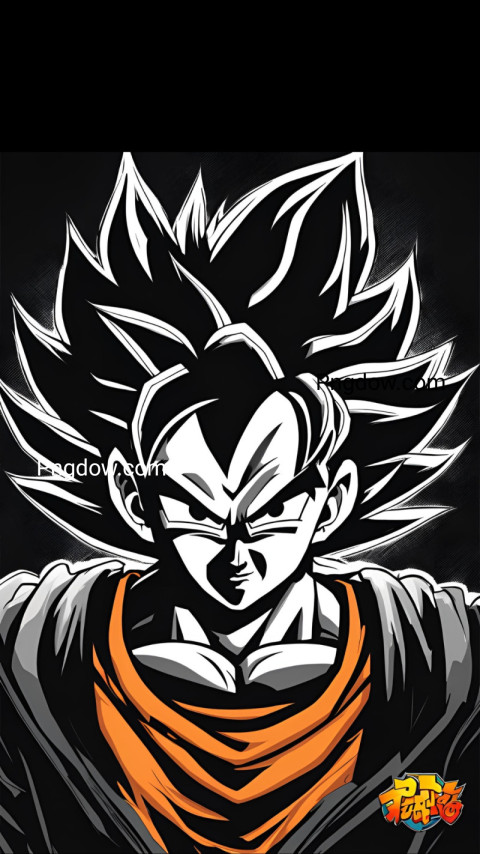 A wallpaper featuring Goku from Dragon Ball Z, with a dark and menacing twist   Goku Black wallpaper