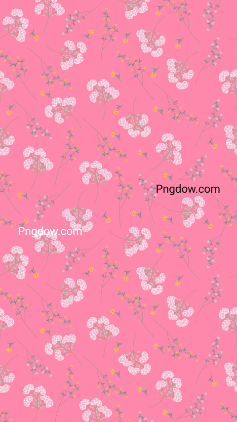 Pink preppy wallpaper with small floral pattern