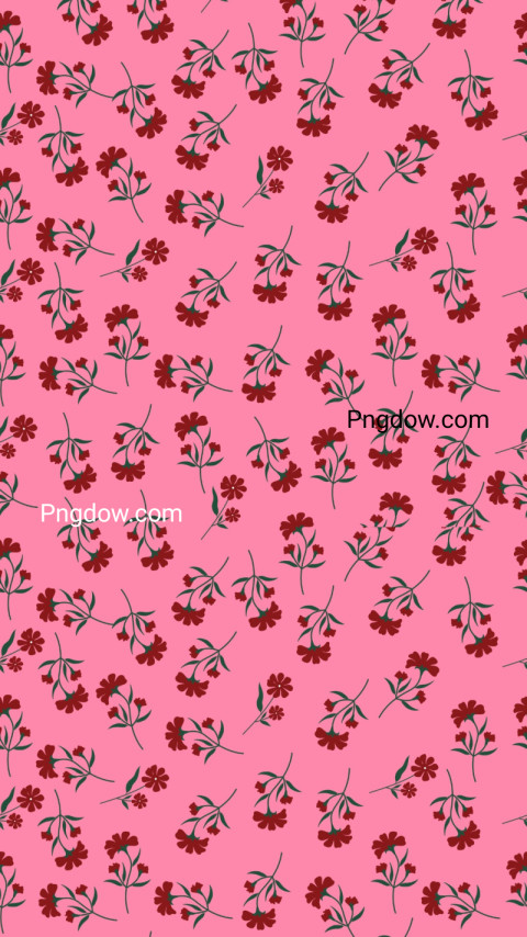 Pink preppy wallpaper with red flowers