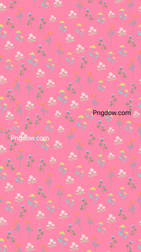 Pink preppy wallpaper featuring small flowers and clouds - Photo #22581 ...