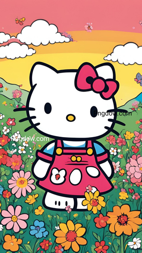 hello kitty wallpaper flower