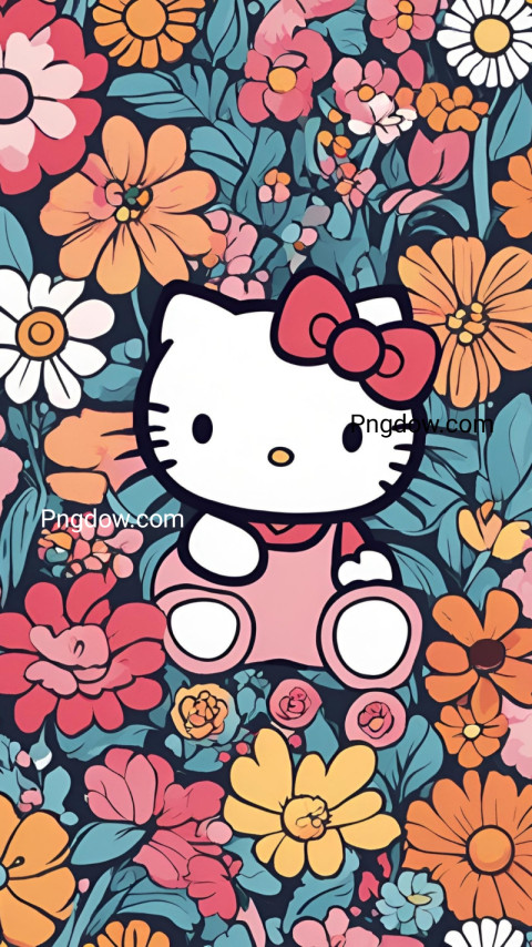 hello kitty wallpaper flower background