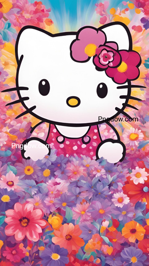 iphone hello kitty flower wallpaper