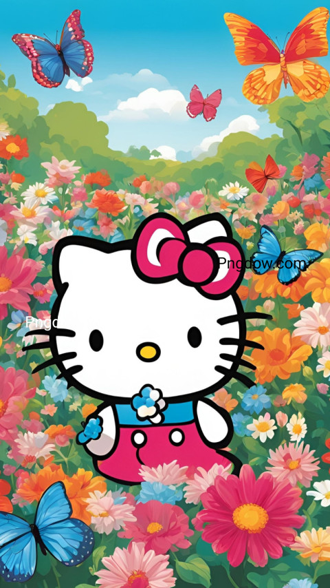 iphone hello kitty wallpaper flower