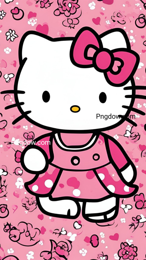 heart cute hello kitty wallpaper