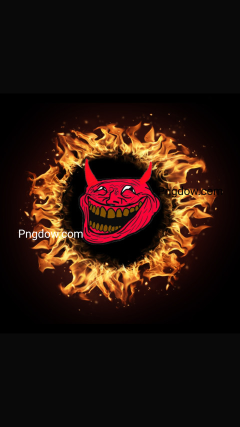 fire troll face wallpaper