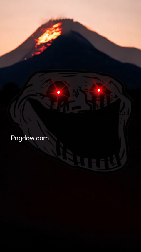 troll face wallpaper black background