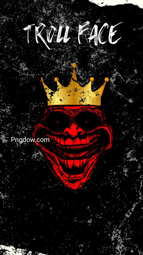 red troll face wallpaper, black background