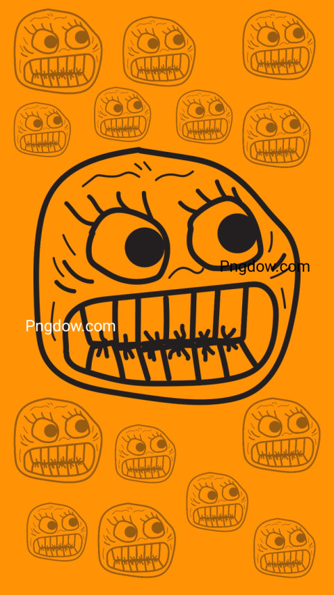 orange Troll Face wallpaper