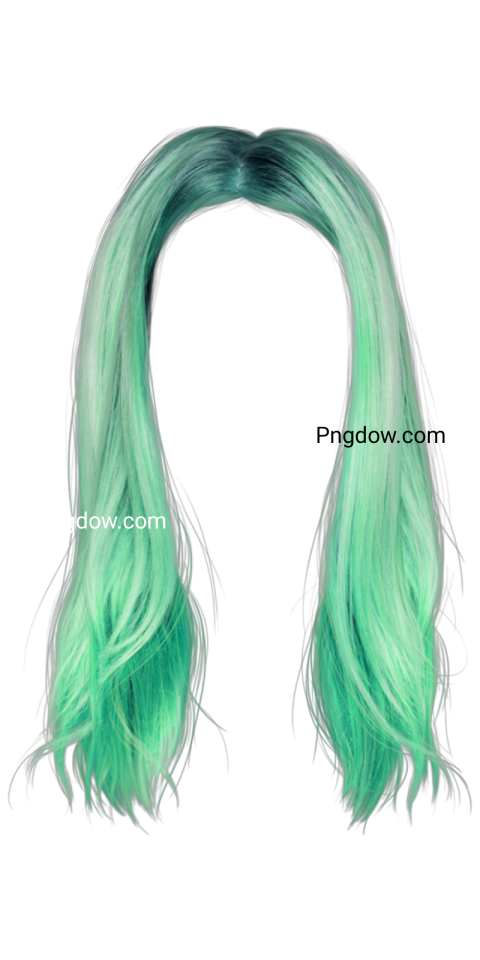 light green hair png