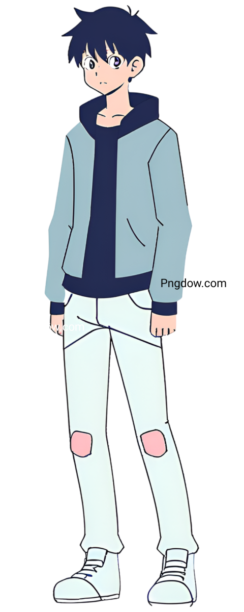anime boy transparent full body