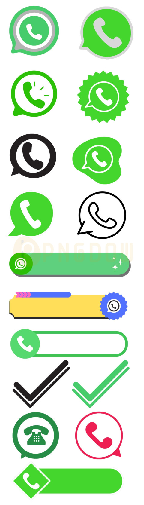 Whatsapp Whats App Icon Logo Collection Set Social Media Vector SVG Illustrator Whatsapp Logo Whatsapp Icon