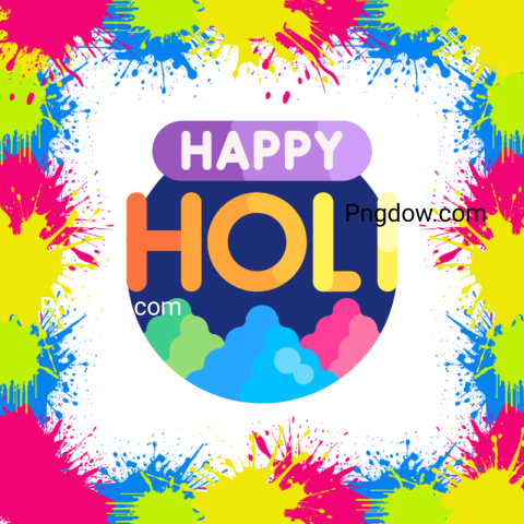 Vibrant Indian Holi Paint Spray PNG   Color Splash Traditional Image