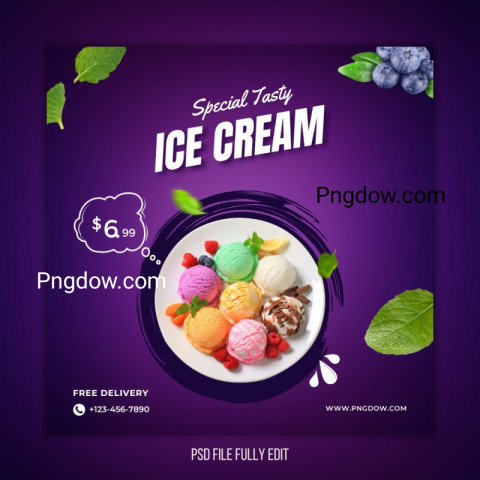 Free PSD Vector | Ice Cream Instagram Post templates