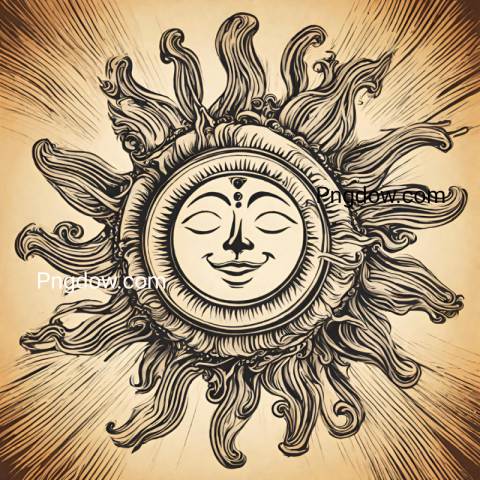 Sun illustration background