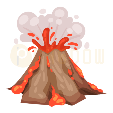 Volcano PNG transparent background for free