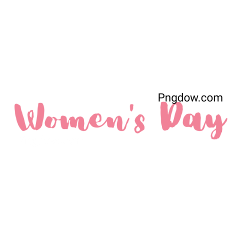 High Quality International Women's Day Text  PNG Image with Transparent Background