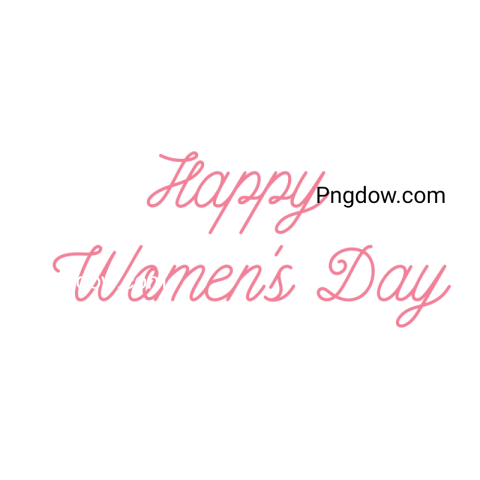 High Quality International Women's Day Text  PNG Image with Transparent Background for Versatile Use