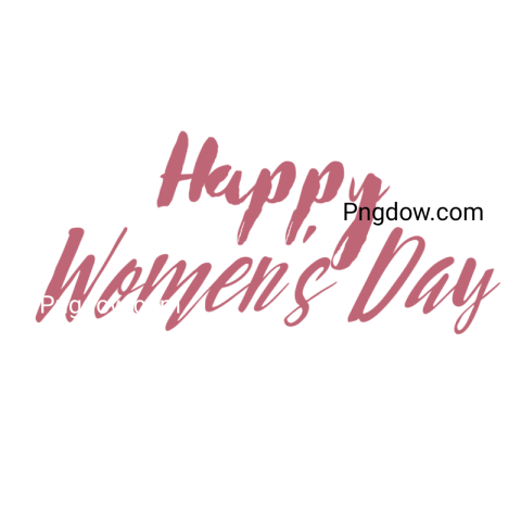 Stunning International Women's Day Text  PNG Image with Transparent Background   Download Now!