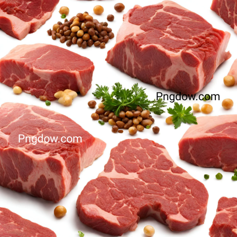 Beef illustration white background