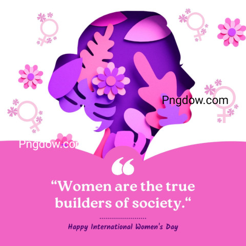 Purple and Pink 3D Illustration International Women's Day Instagram Post