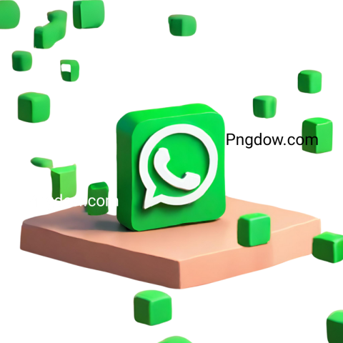 Whatsapp logo PNG image with transparent background, 3d whatsapp logo PNG