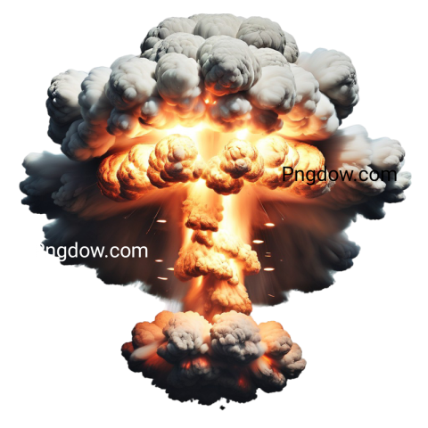 Nuclear Bomb Explosion transparent background