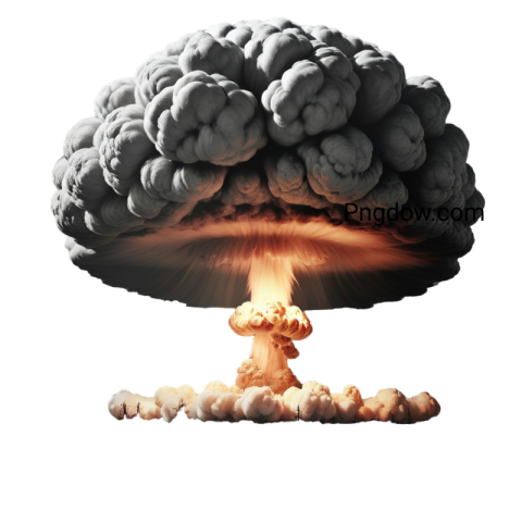 Nuclear Bomb Explosion transparent background for free
