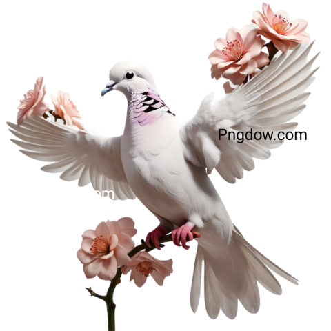 Dove flower PNG transparent background