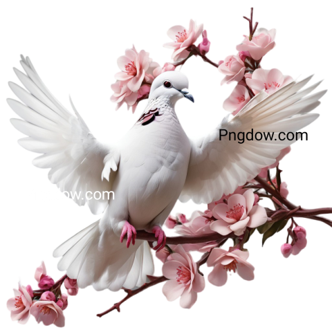 flower Dove PNG
