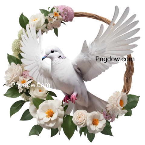 Dove flower PNG free