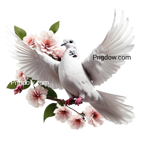 Dove flower PNG for free