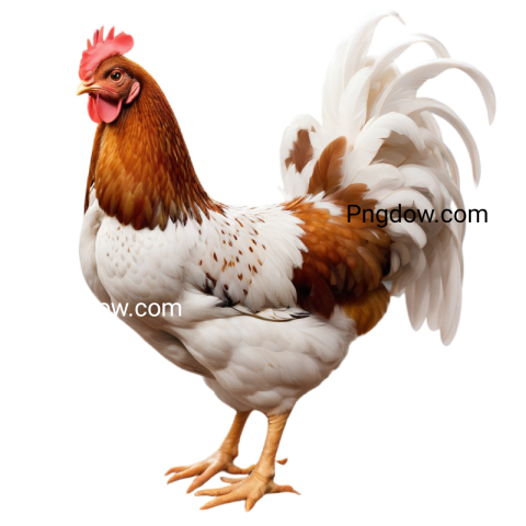 Rooster standing on png background, Chicken PNG