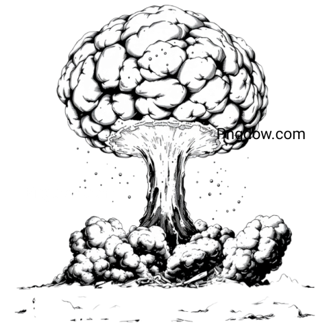 nuclear explosion, explosion, explosion illustration