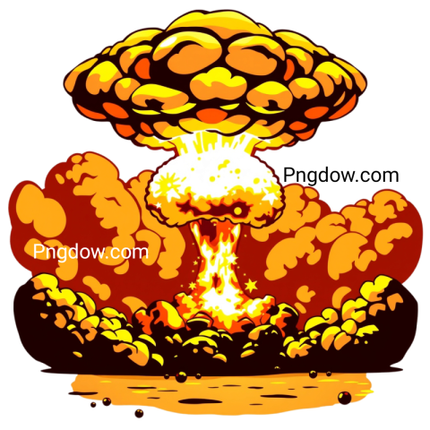 nuclear explosion, png, vector, illustration