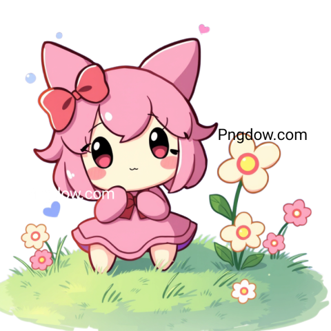 my melody png, my melody flower png