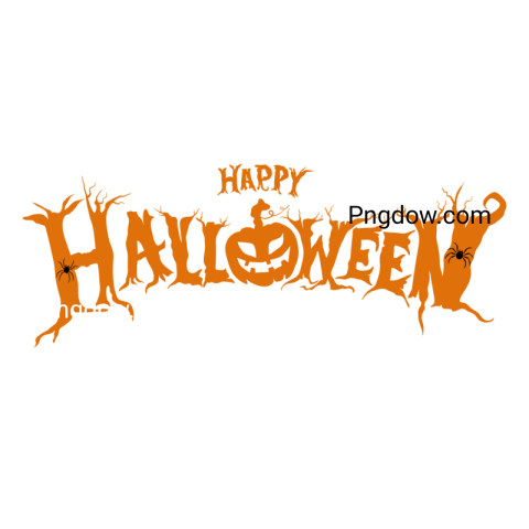 Halloween text transparent png