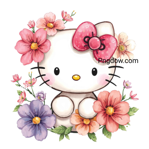 Hello Kitty with Flowers