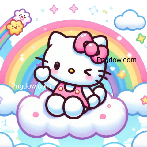 Hello Kitty, transparent