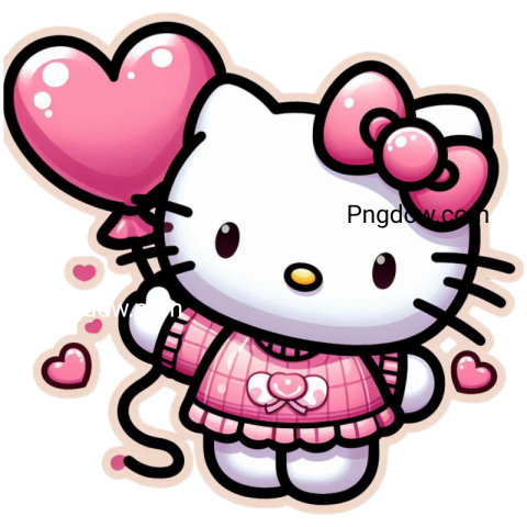 love heart Hello Kitty