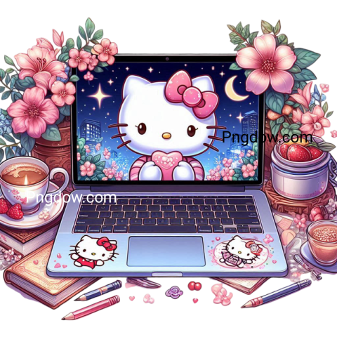 Hello Kitty laptop png