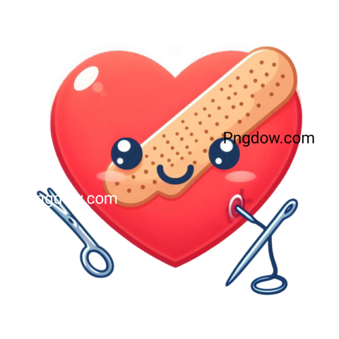 Scissors mending heart emoji png