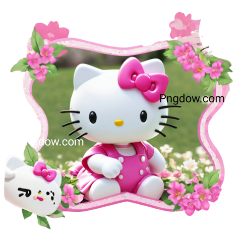 collection of cute Hello Kitty stickers in various designs, perfect for downloading as PNG images